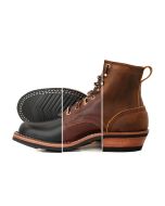 Robert in black cxl, brown cxl, and predator orange
