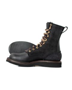 Hooligan wedge in black roughout over smooth