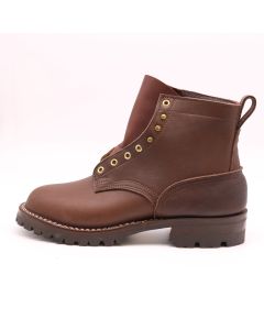 Walnut smooth leather, overlander boot, hnw last, 10.5FF, 6 inch height