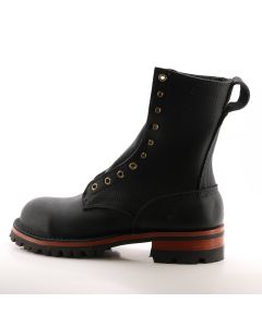 Builderpro Black work Leather, Natural edge, V-100  lug sole, 8" Composite toe, HNW last 