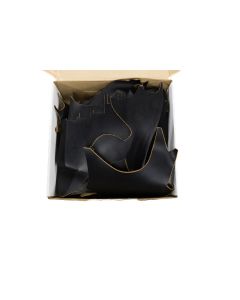 Scrap Leather - Assorted Box (6-12lbs) -  6-6.5oz Black - Free Shipping
