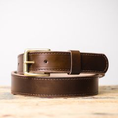 Henbury Sedgwick 1900 Black Belt - Brass or Nickel Buckle