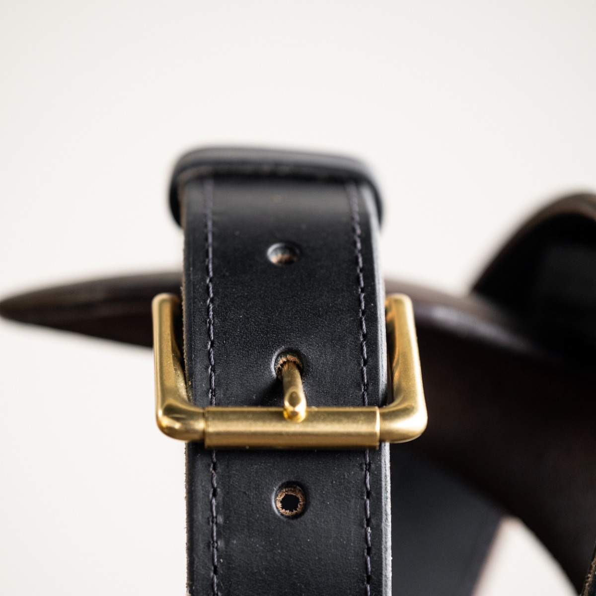 Heritage Belt – Black Double Stuffed | Full Grain Leather