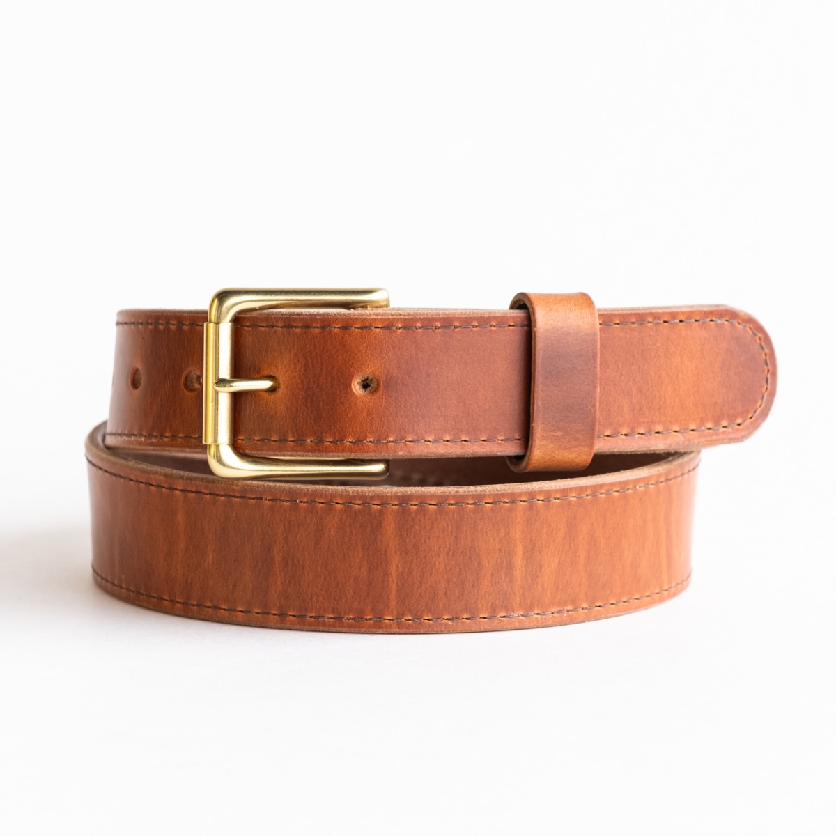 【美品】 HHeritage Leather Grain Full | Stuffed Double Natural – Belt ソフトドリンク