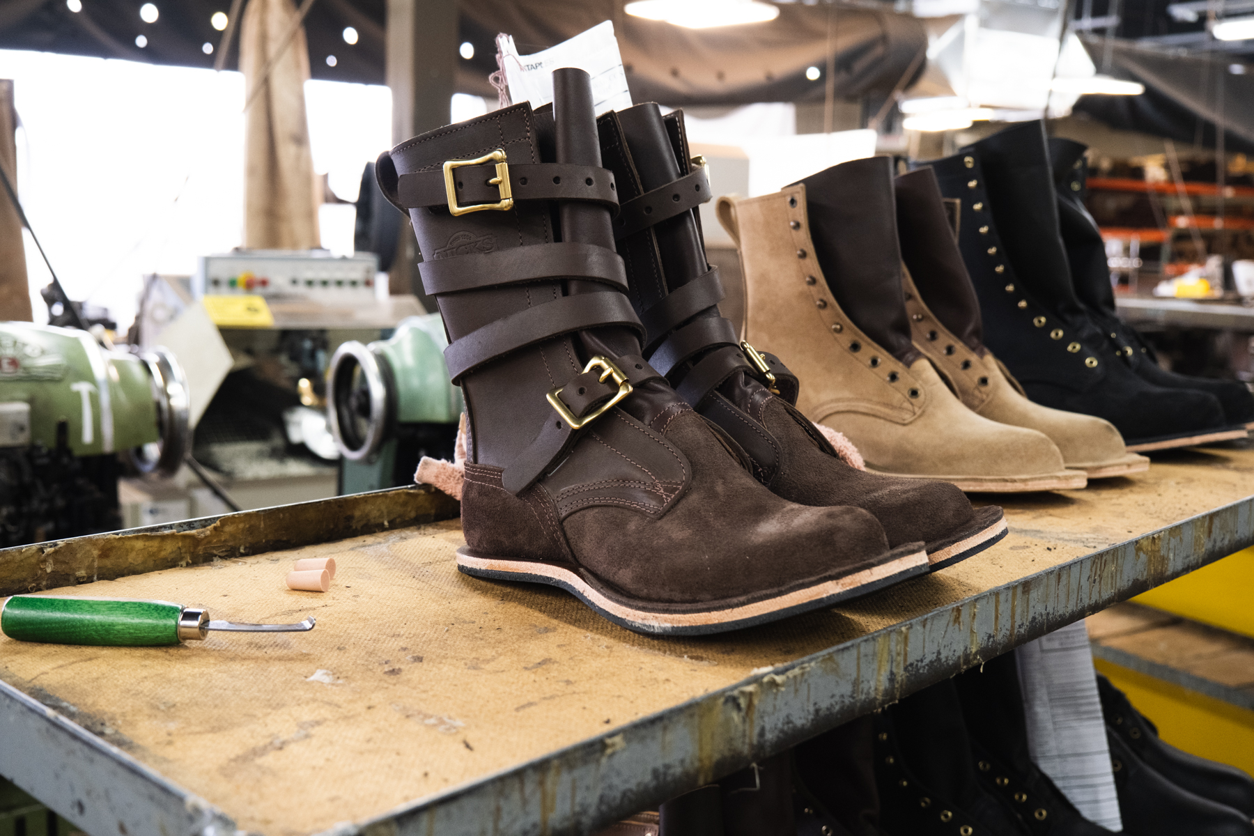 Stitched sole work store boots