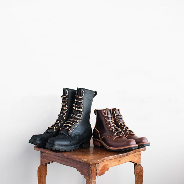 Black boots with outlet brown top