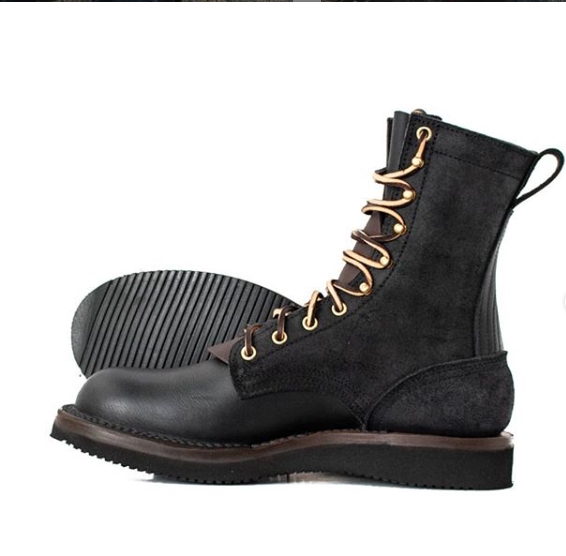 Black wedge 2025 sole work boots