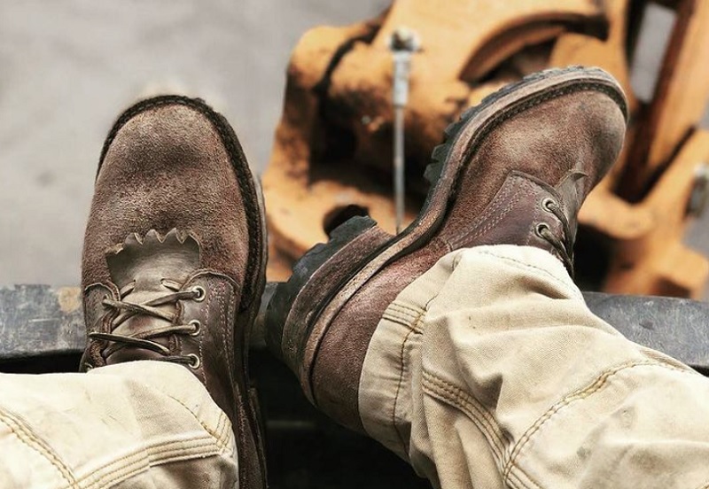 Custom leather outlet work boots