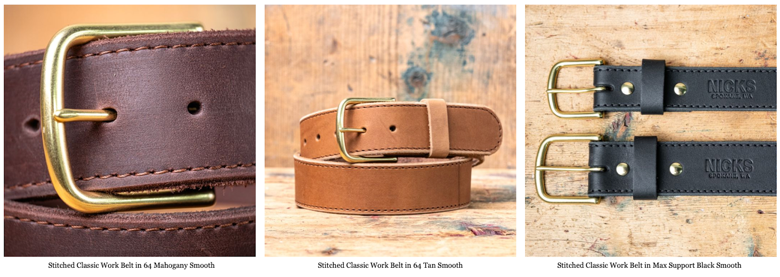 Stitched Classic Work Belt