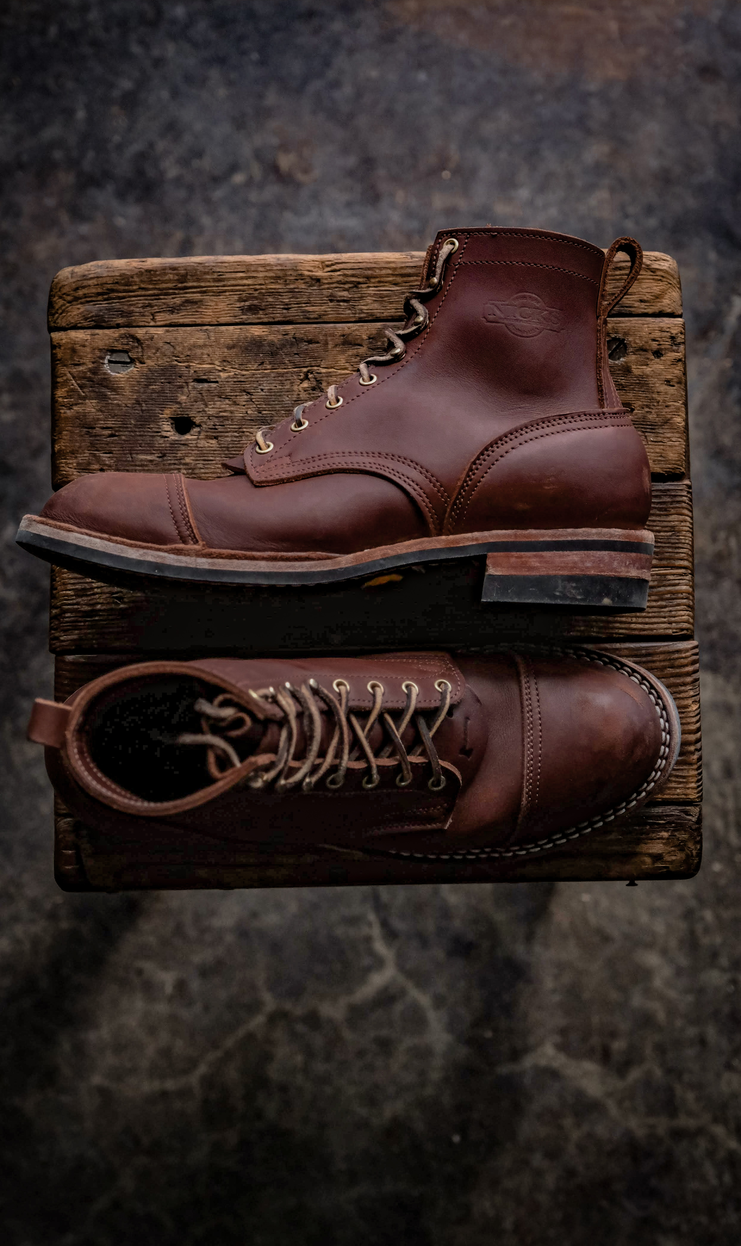 Nicks x Craft & Lore Task Boot in chocolate smooth