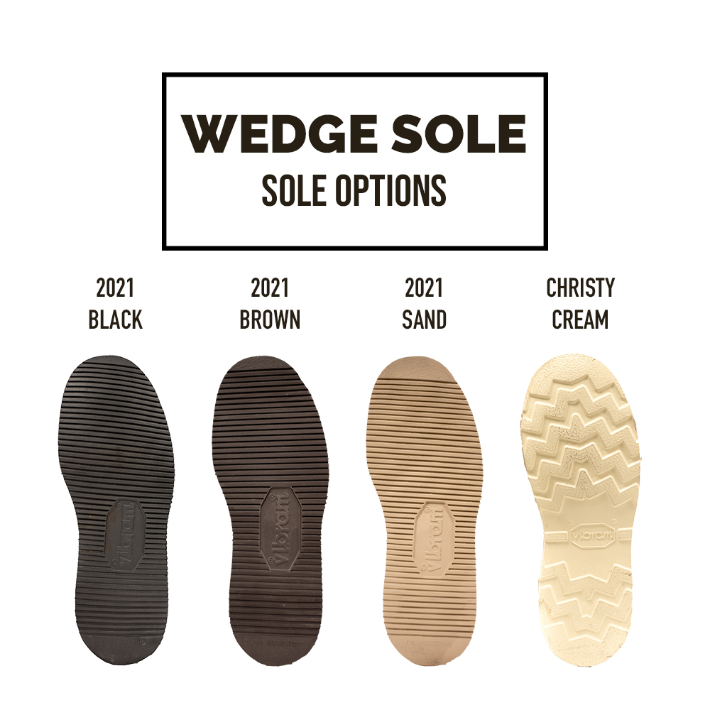 Nicks wedge sole options are available in four colors