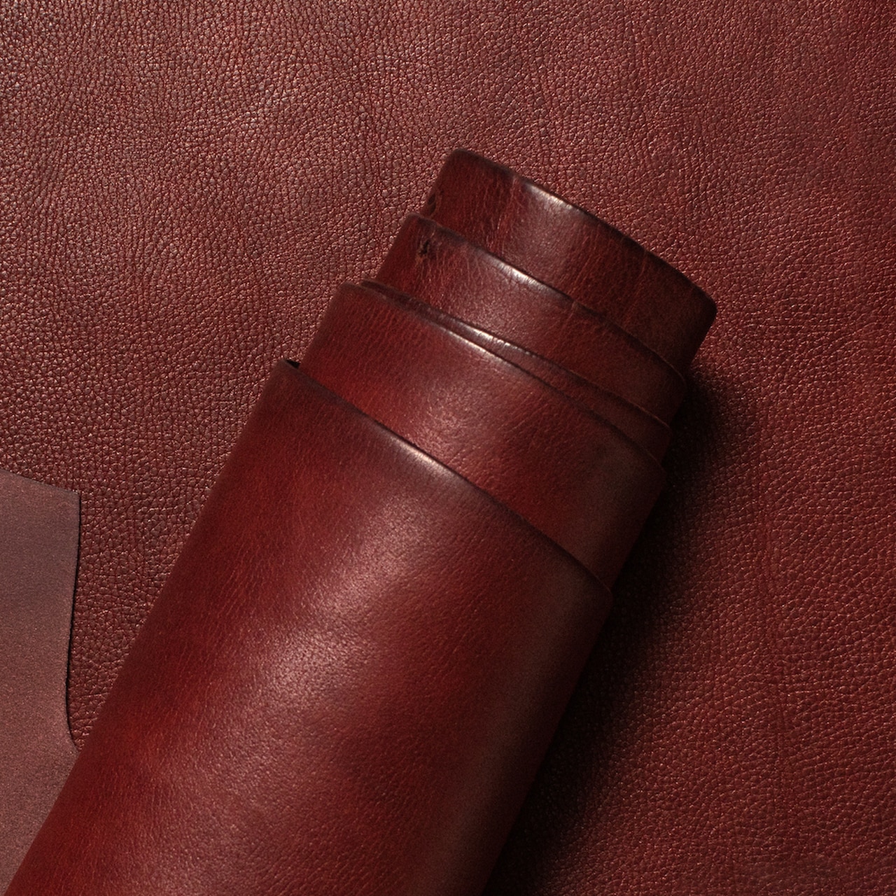 Wickett and Craig milled harness burgundy leather