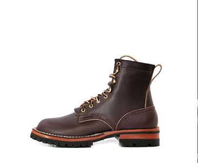 work boot with english bridle leather