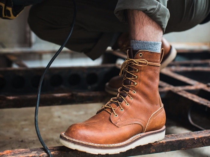 Handmade store logger boots