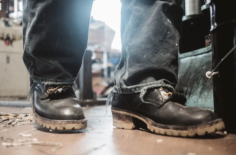 logger style boots for hard floors