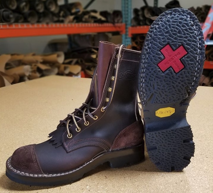 modern leather firefighter boots