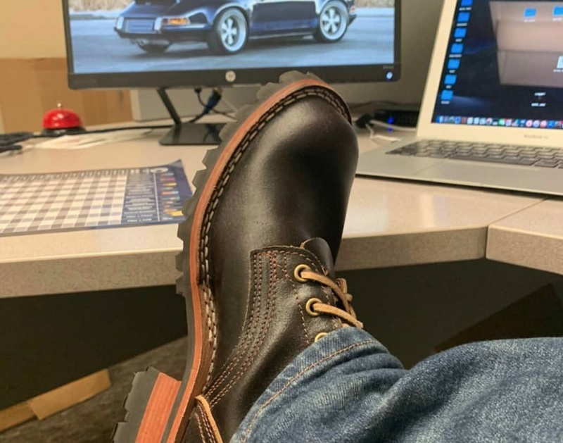 logger boots with jeans