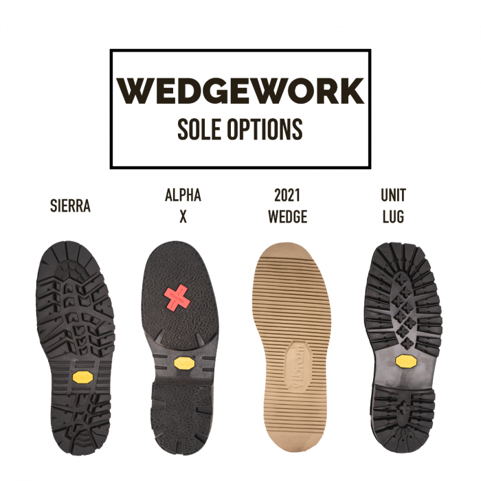 Nicks Wedge work options available for the waterwork, and wedgework boots